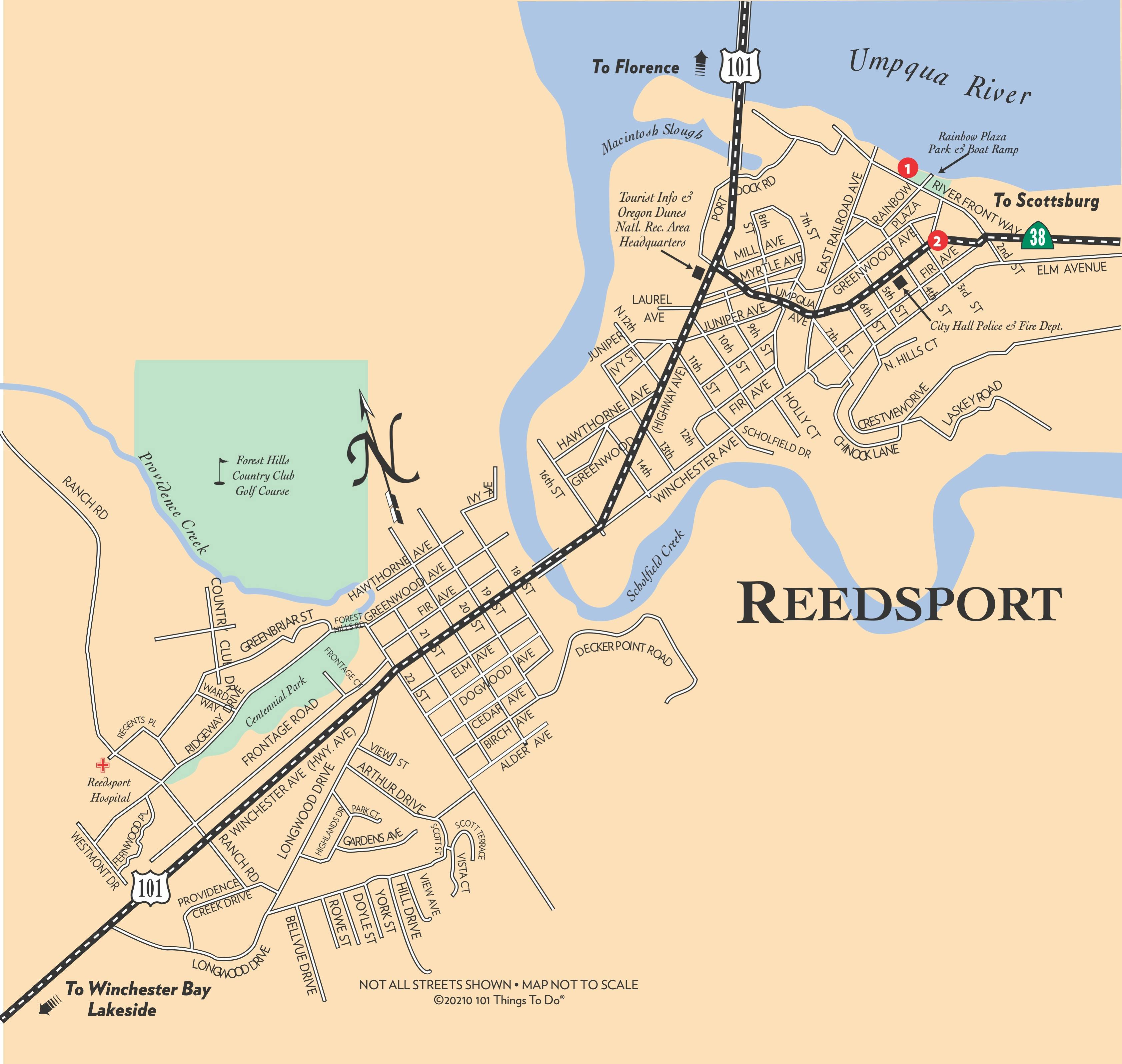 Map of Reedsport