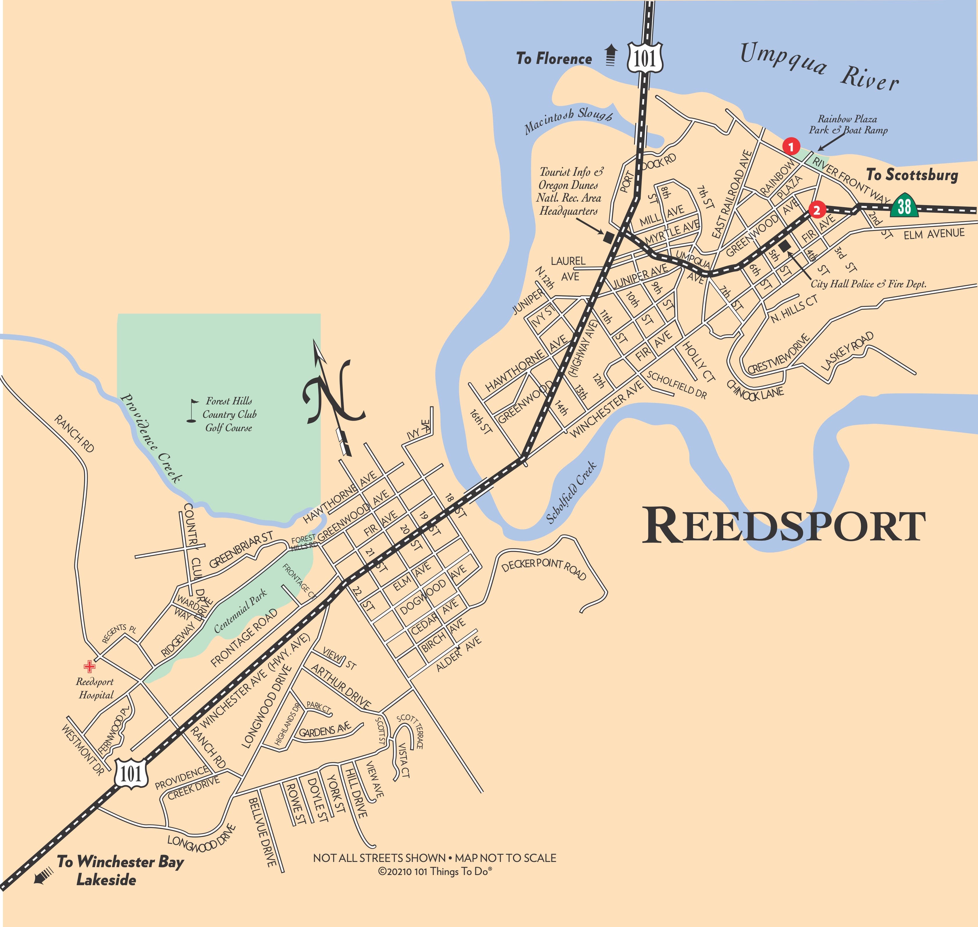 Map of Reedsport