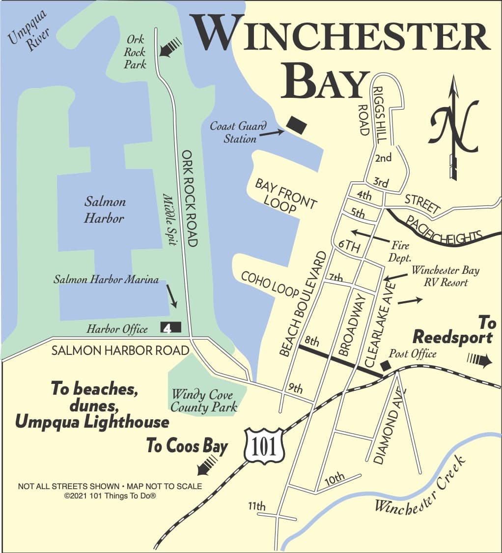 Map of Winchester Bay