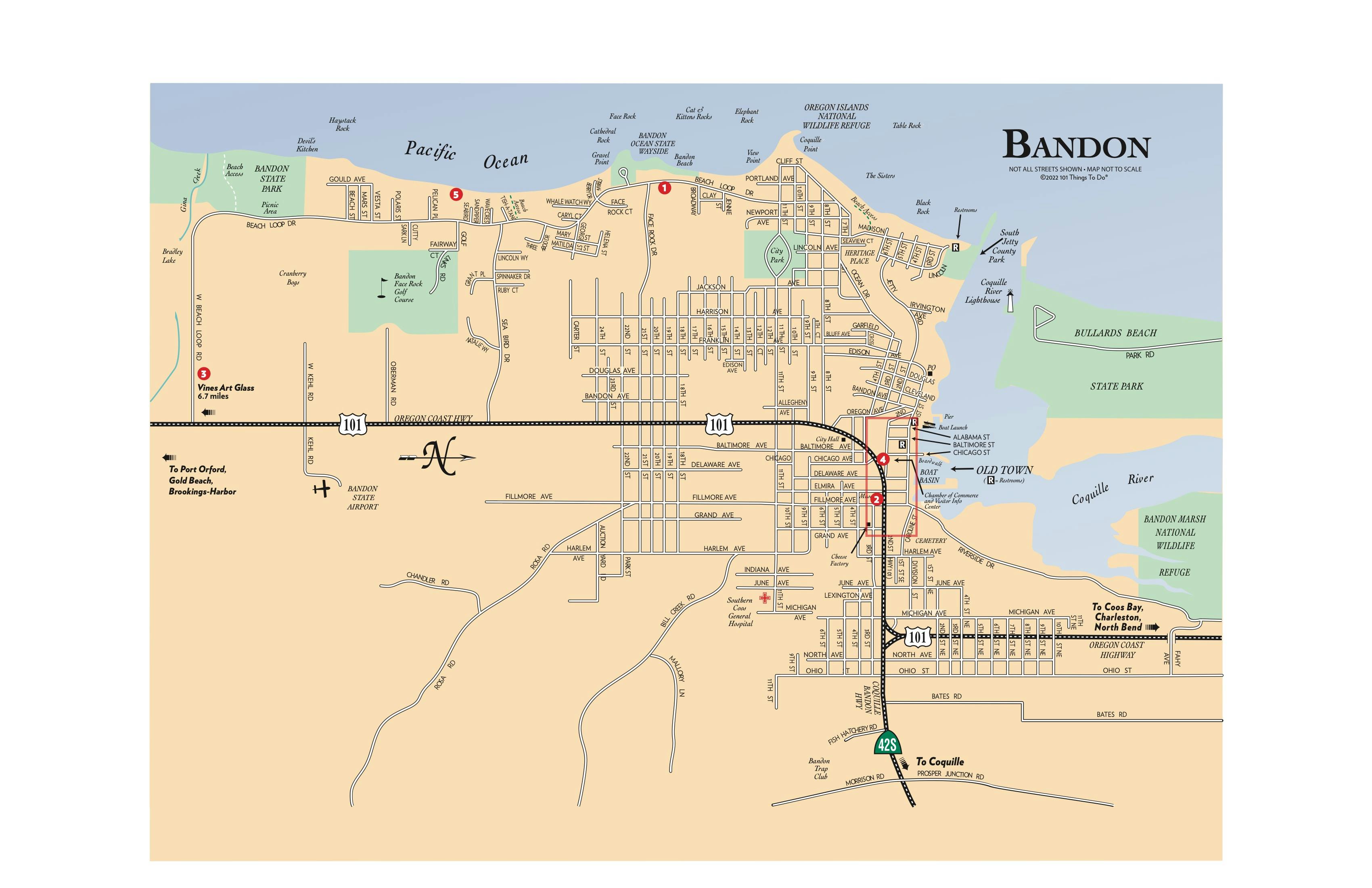 Map of Bandon