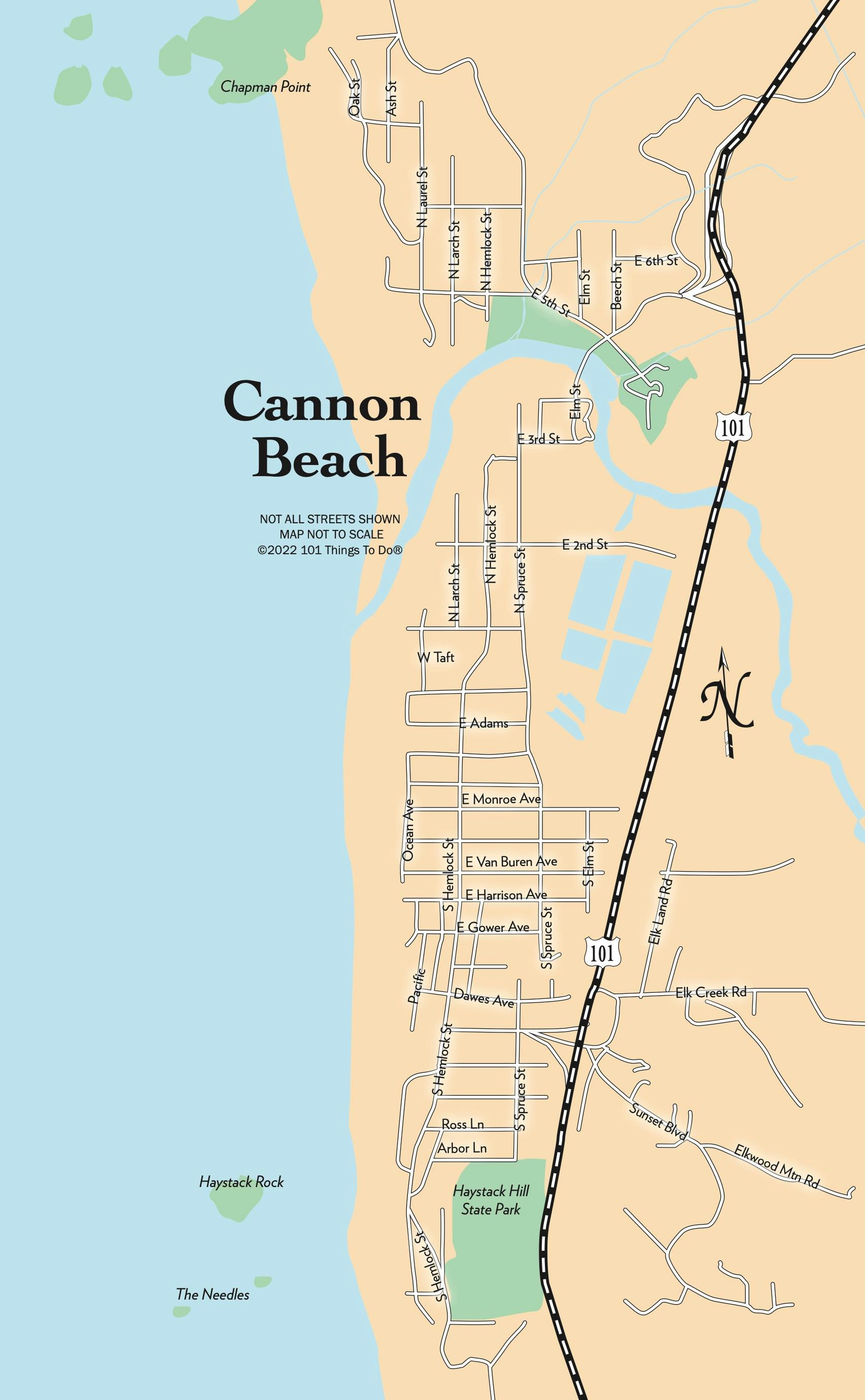 Map of Cannon Beach