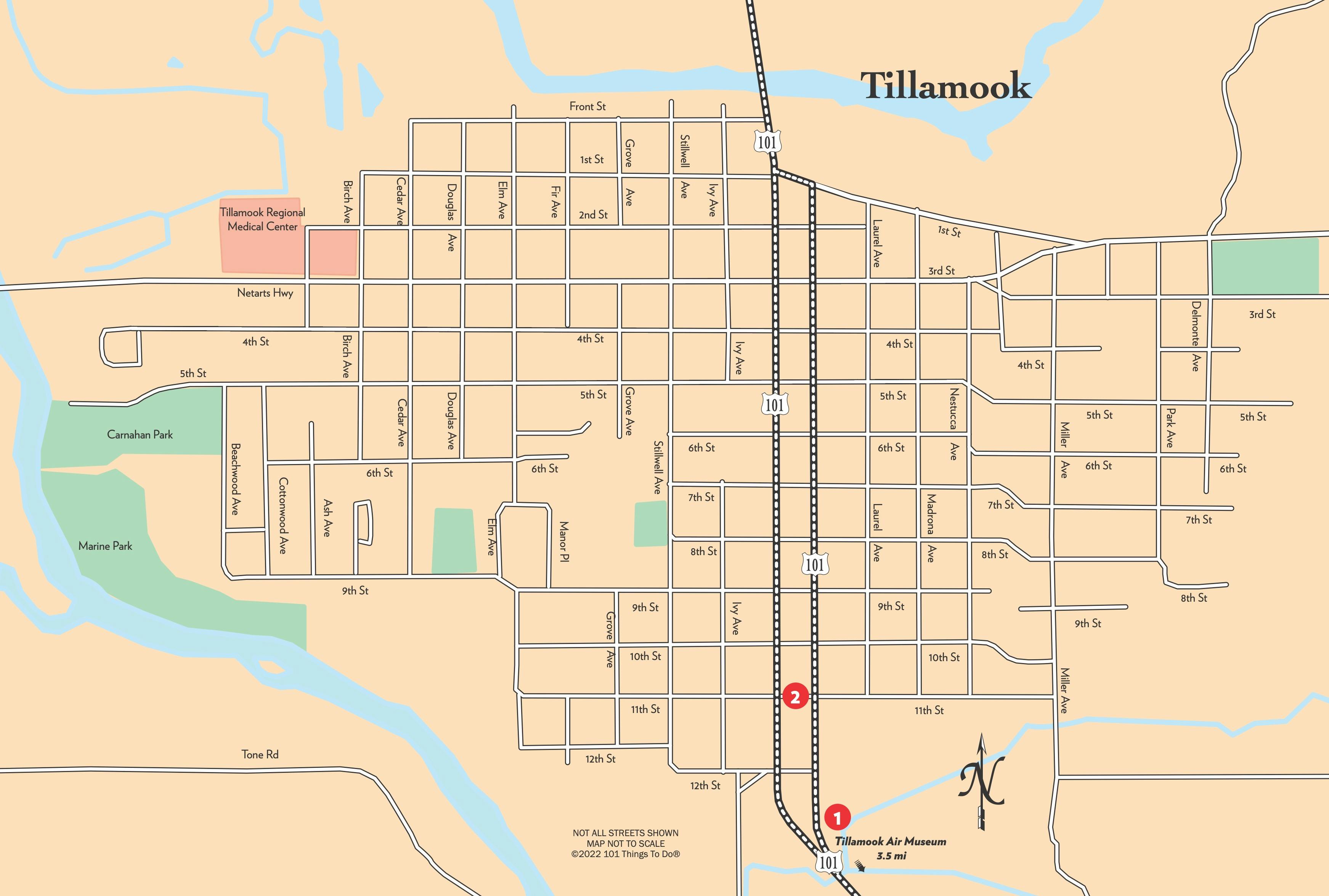 Map of Tillamook