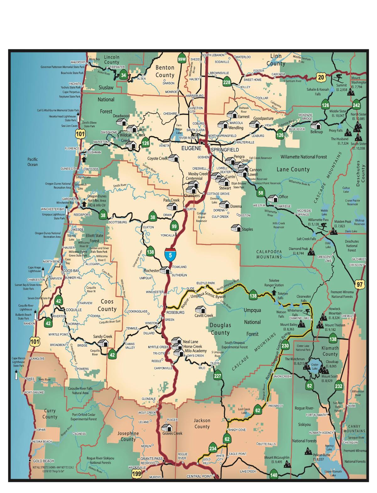 Map of South Western Oregon